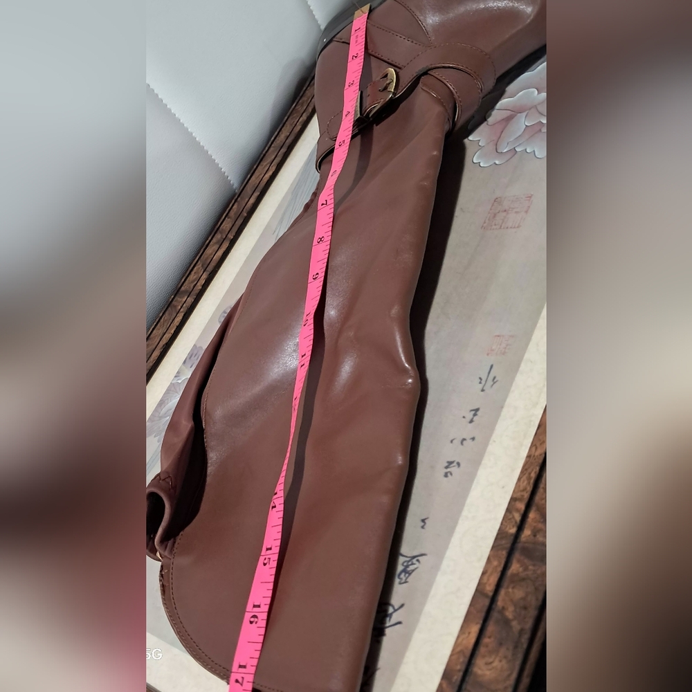 NWOT Anne Klein AKBESSA Brown Over The Knee OTK Riding Boots Size 7.5 iFlex - Picture 4 of 16
